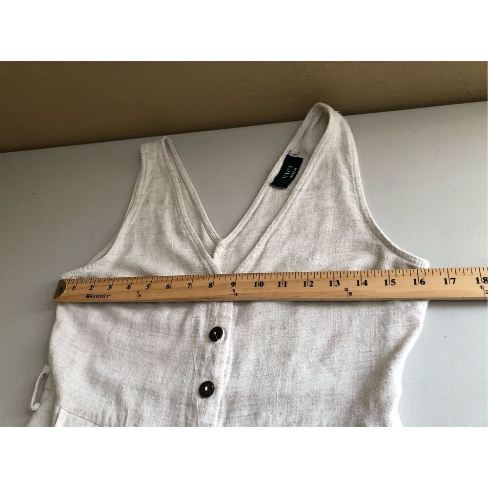 Vici Garned Pocketed Button Down Romper Size M - Picture 8 of 11